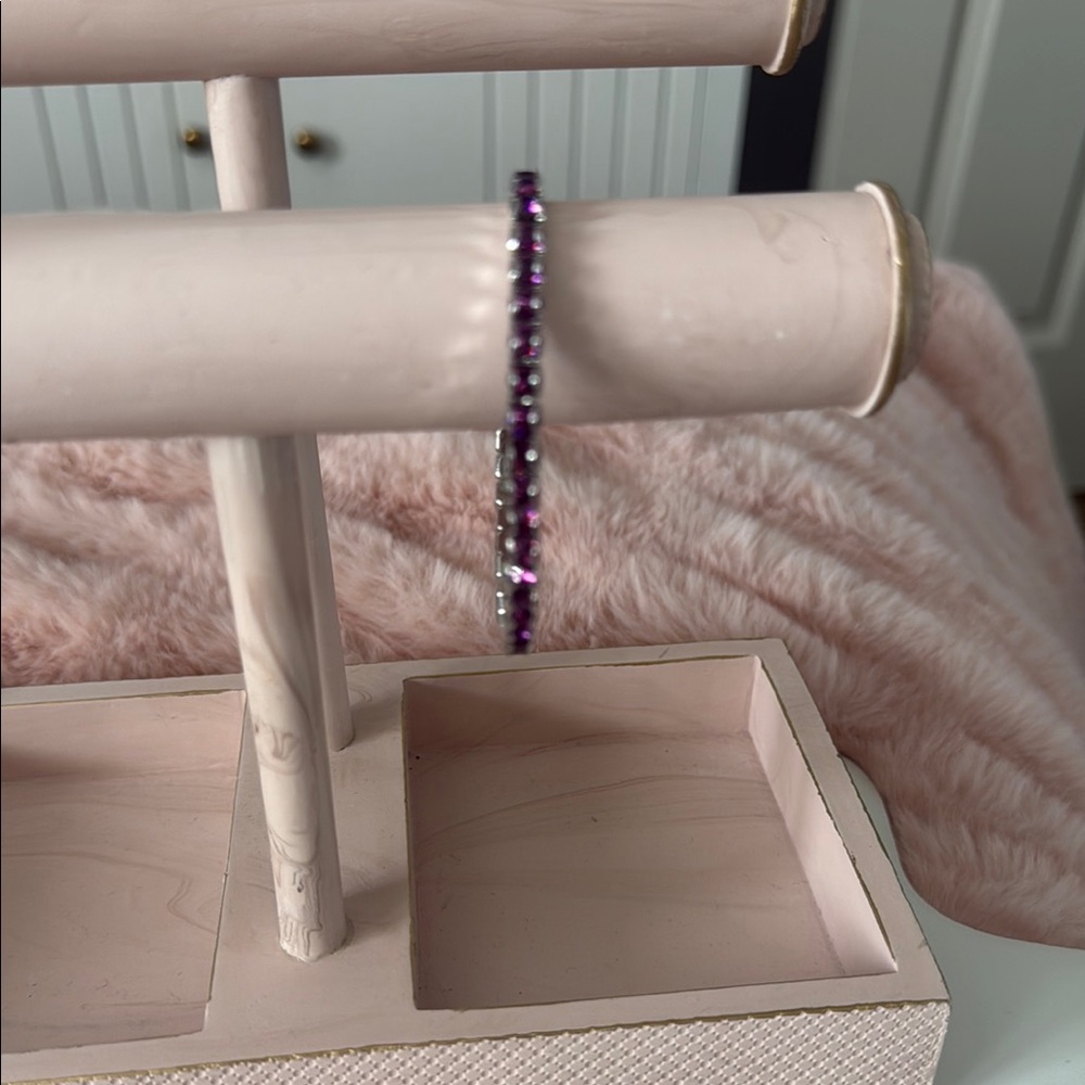 Touchstone Crystal by Swarovski Amethyst Stretch Bracelet